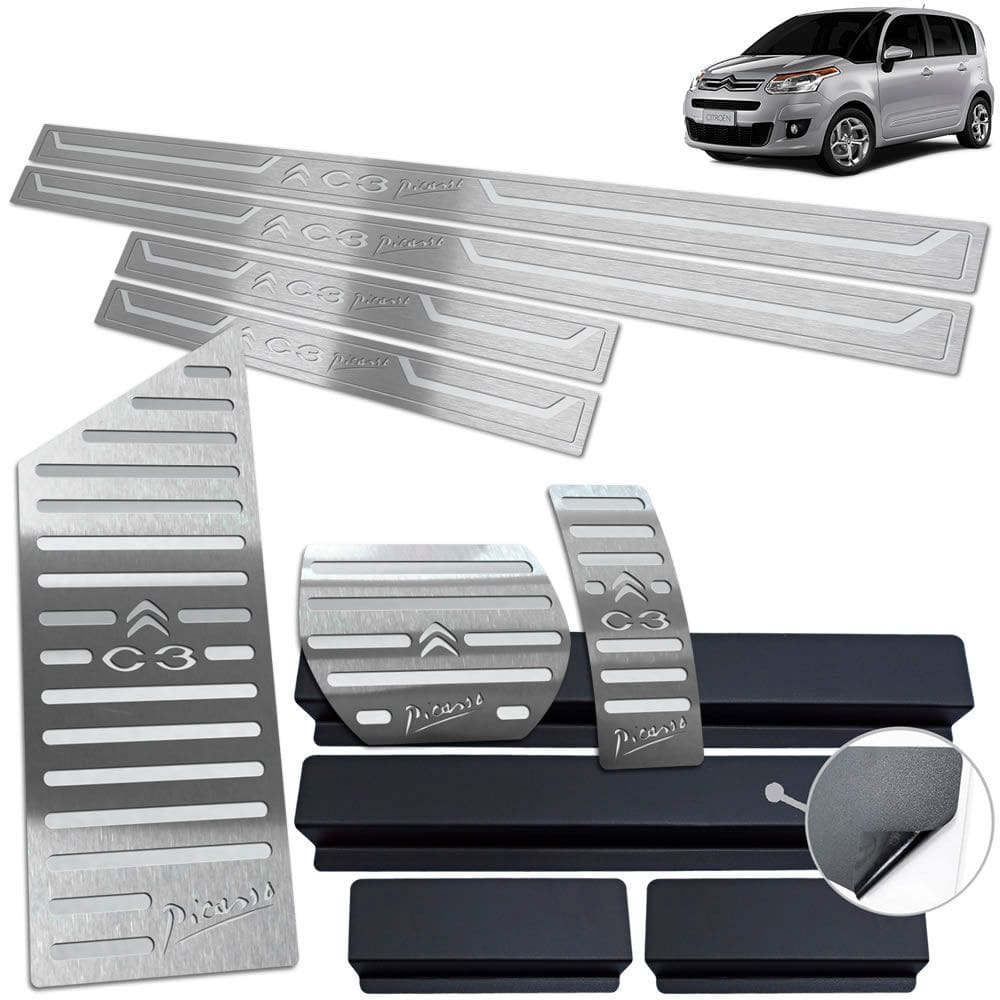 Soleira + Pedaleira + Descanso Citroen C3 Picasso Automatico
