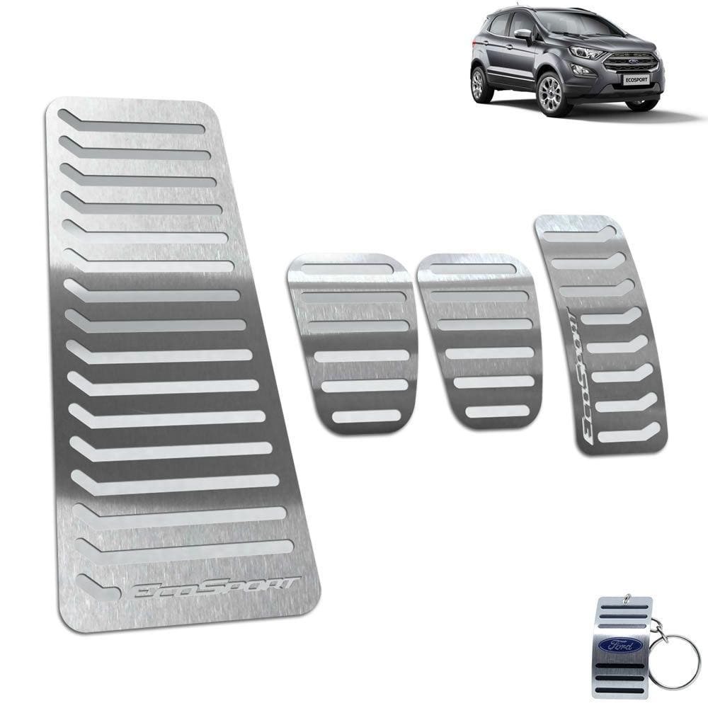 Pedaleira Manual + Descanso Ford Ecosport 2013 A 2020 Inox