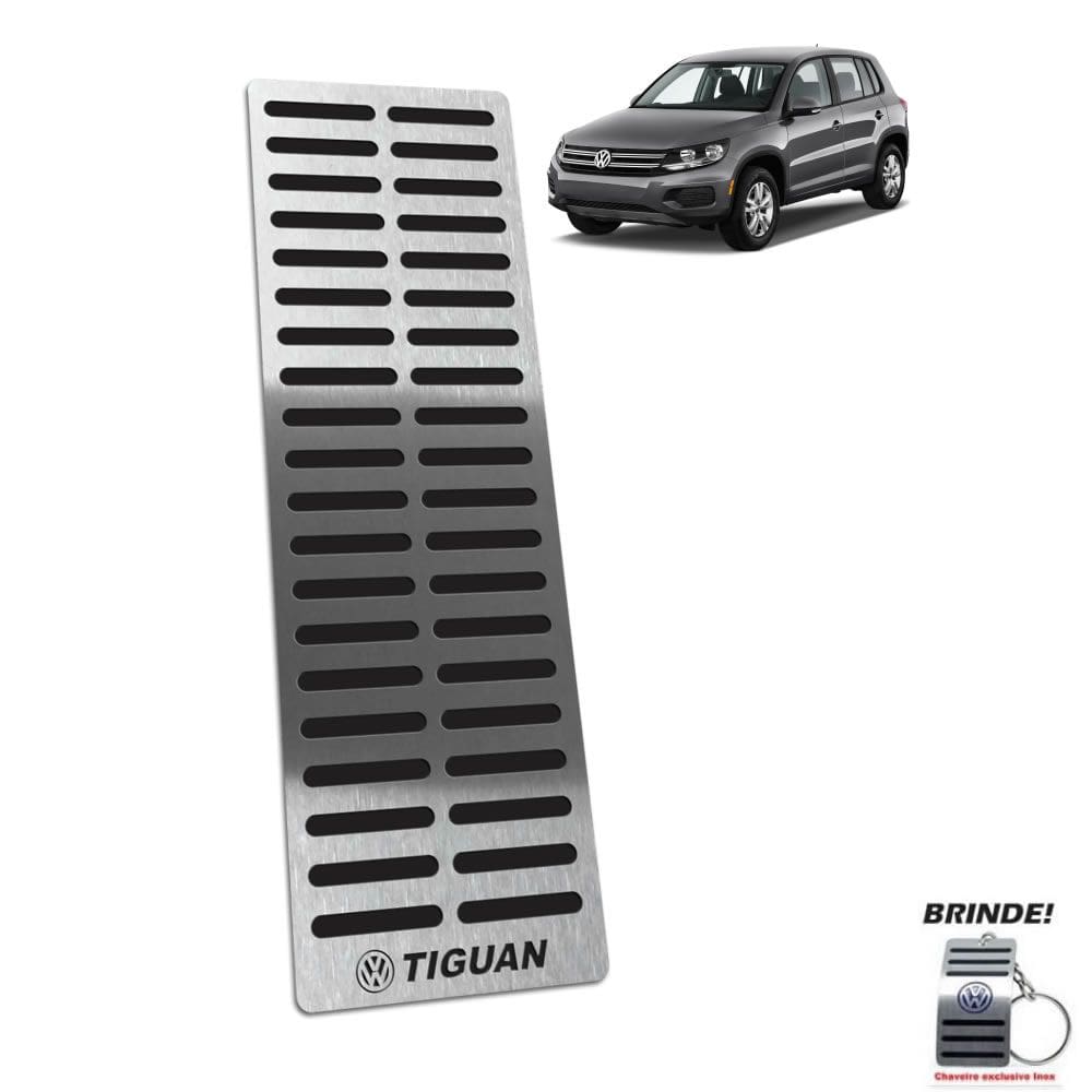 Descanso De Pé Em Aço Inox Tiguan 2012 A 2017 Preto