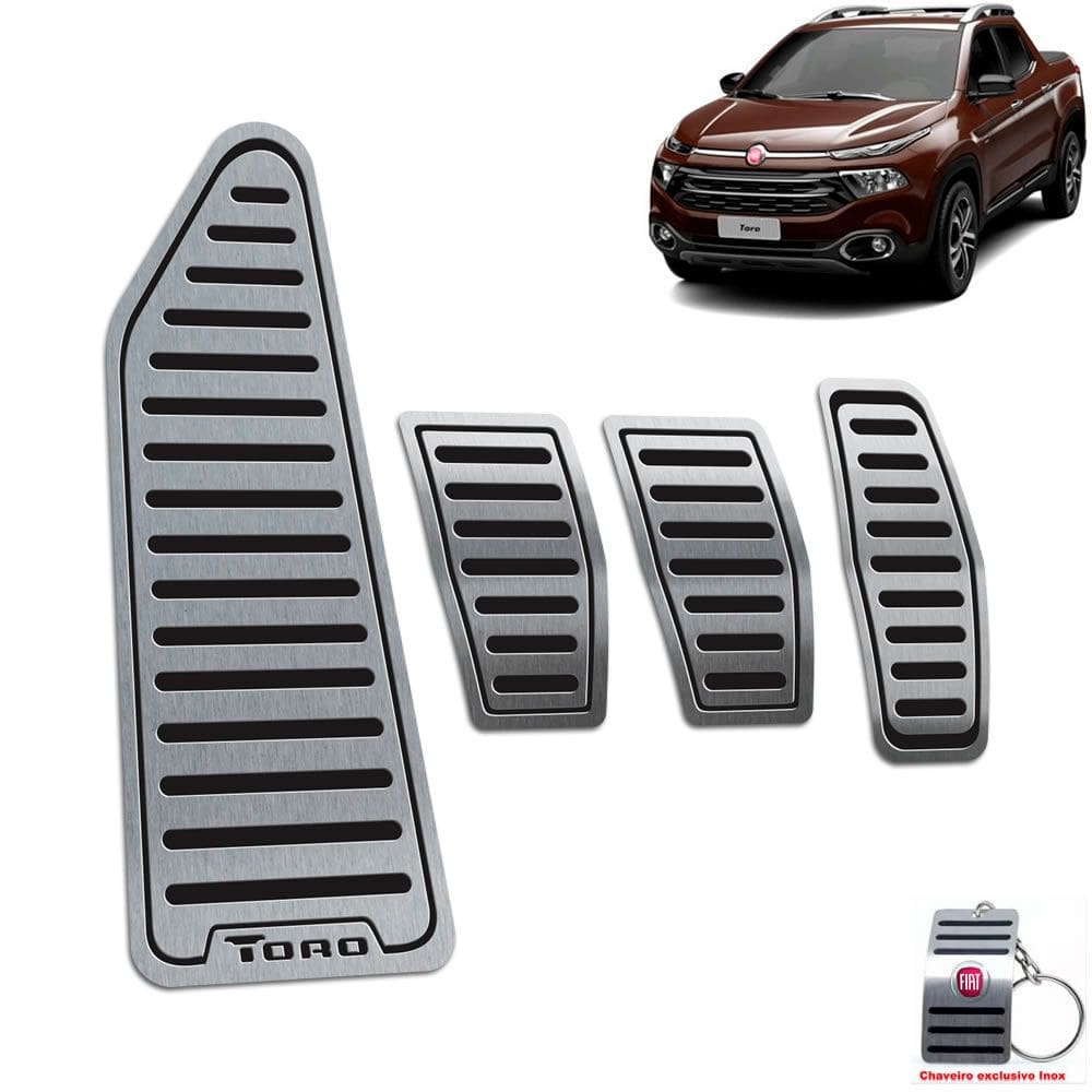 Pedaleira + Descanso Fiat Toro Manual Aço Inox