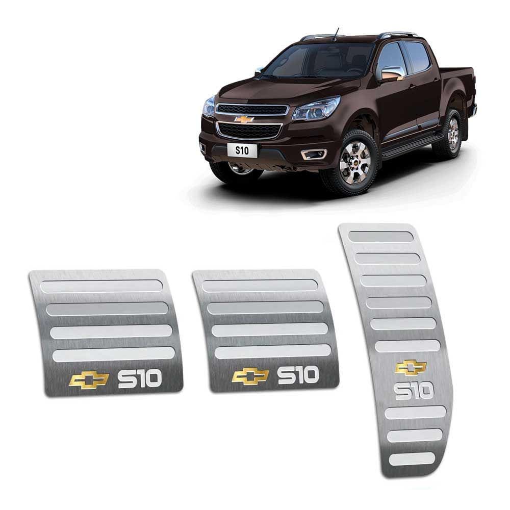Pedaleira Manual Chevrolet S10 2012 Até 2016 Aço Inox