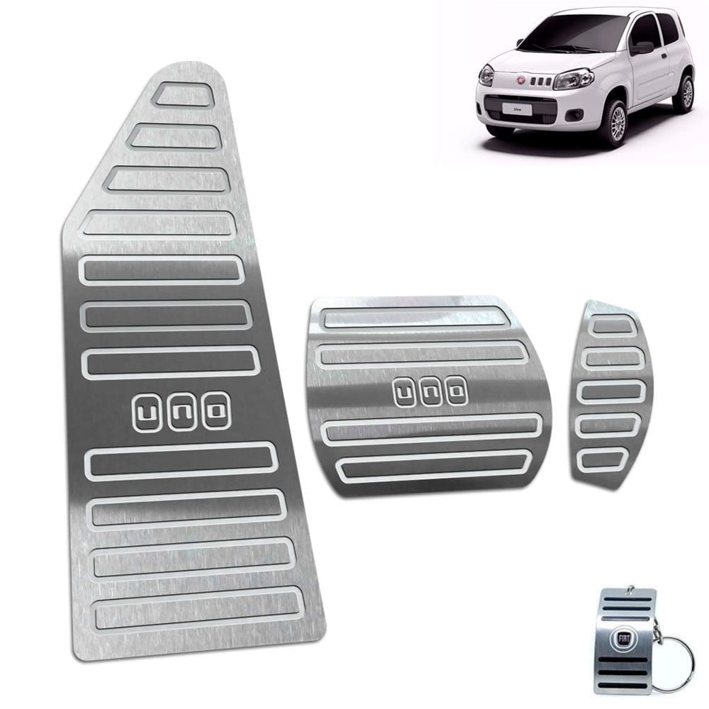 Pedaleira Automático Descanso Uno 2013 A 2020 2 Portas Inox