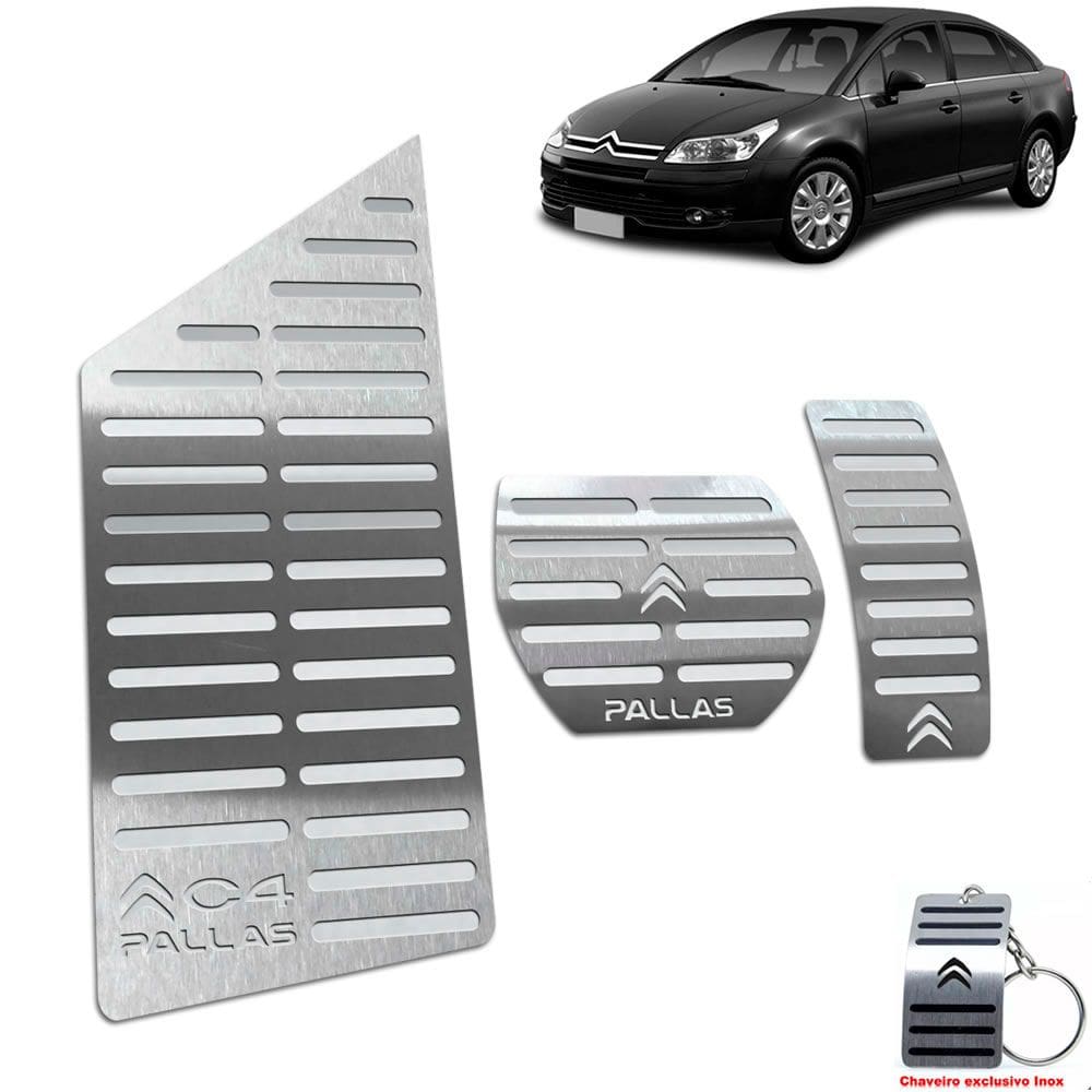 Pedaleira + Descanso Citroen C4 Pallas Automatico Aço Inox