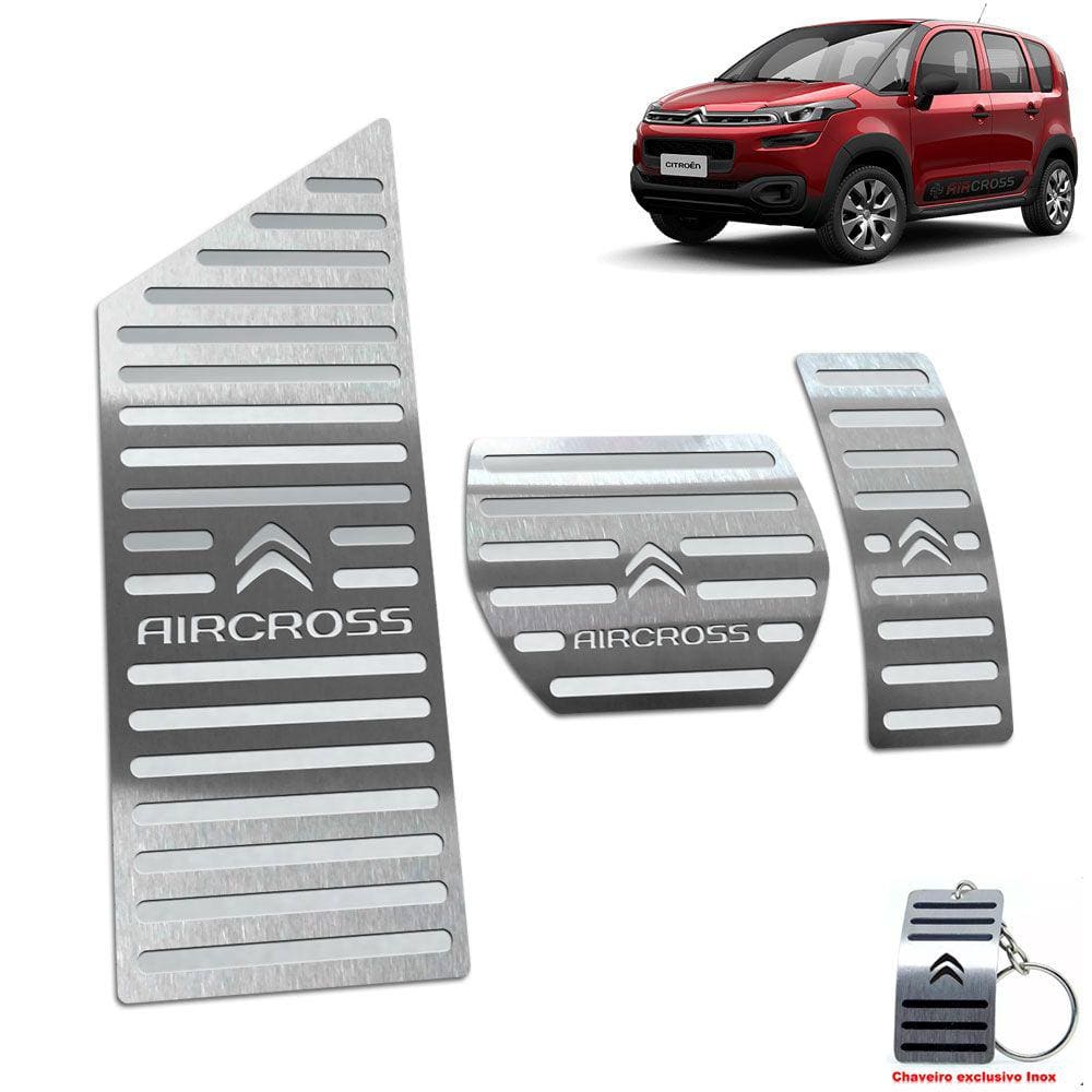 Pedaleira Automático + Descanso Citroen Aircross 2017 2019