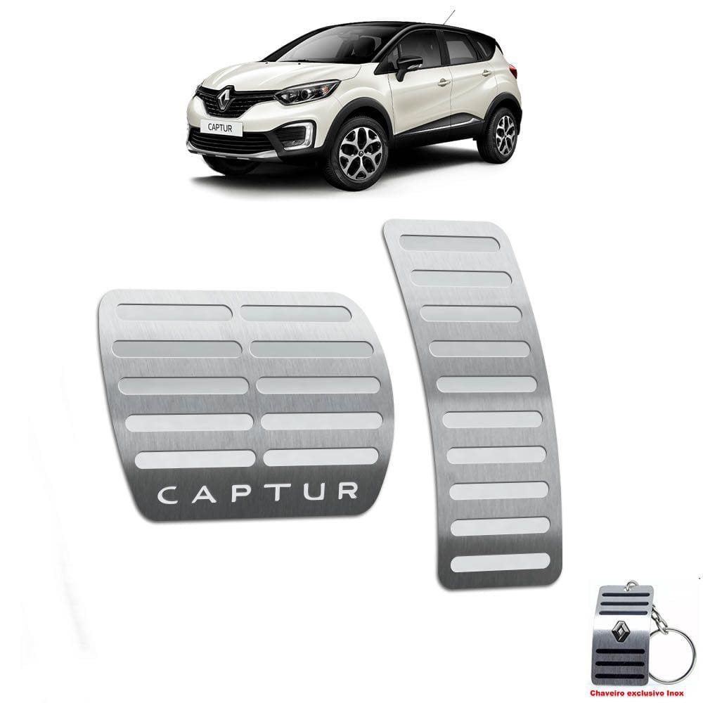 Pedaleira Renault Captur Automatico 2017 Até 2020 Aço Inox