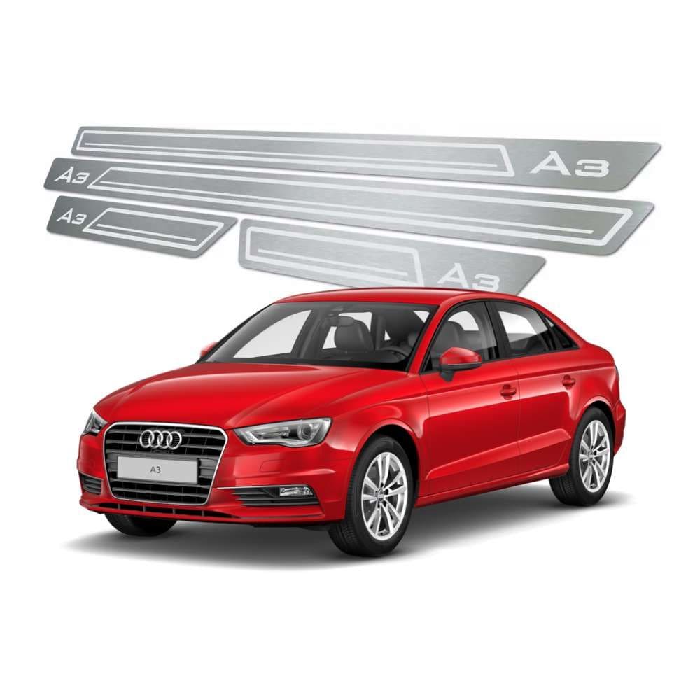 Soleira De Porta Audi A3 Sedan 2014 Até 2019 Aço Inox