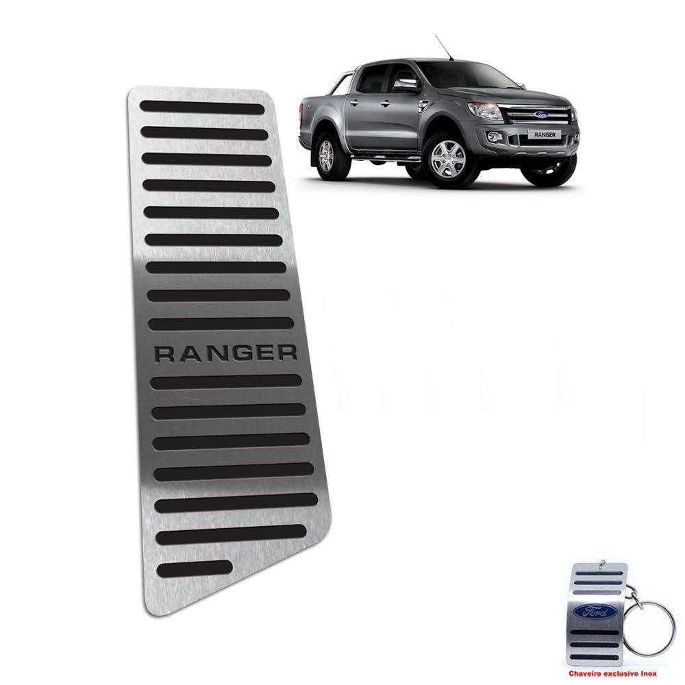 Descanso De Pé Ford Ranger 2013 Até 2016 Preto Aço Inox