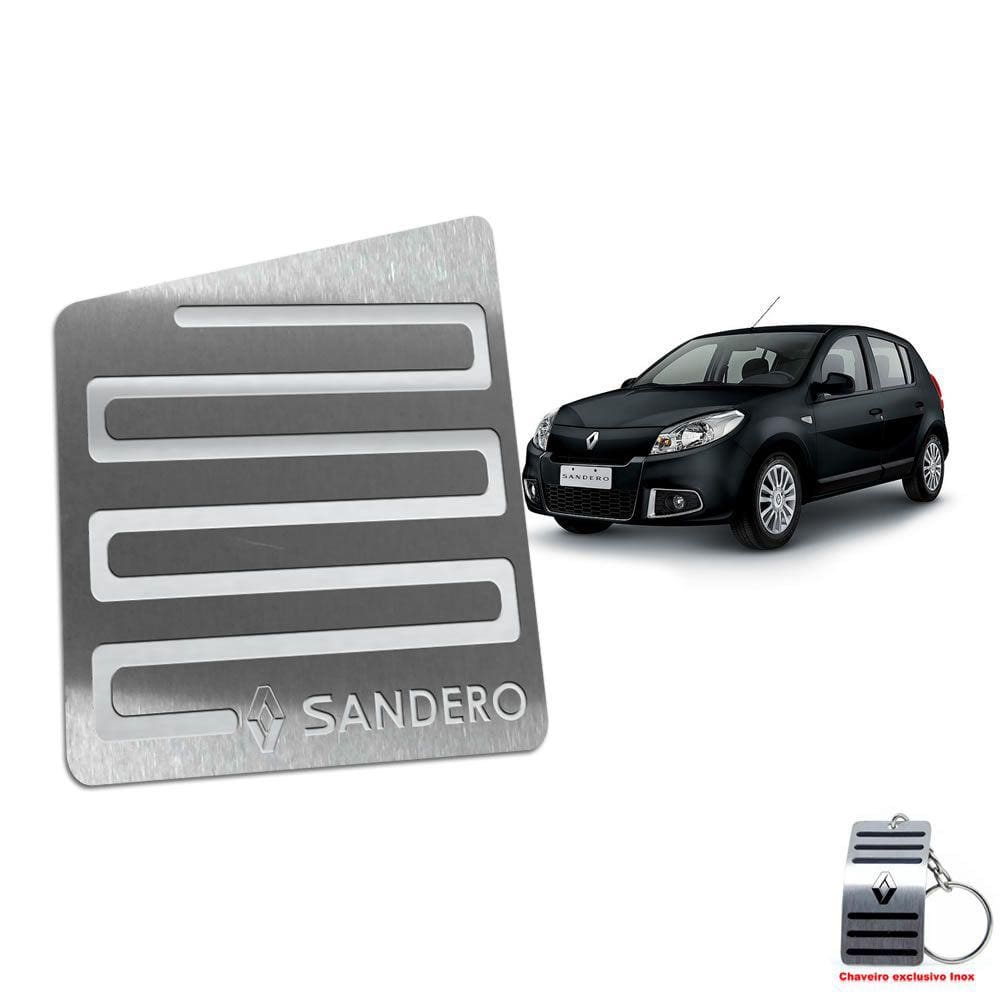 Descanso De Pé Renault Sandero 2008 Até 2013 Aço Inox