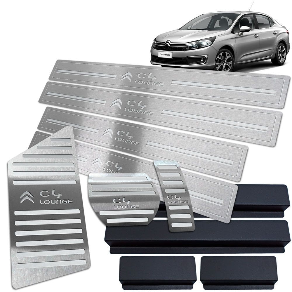 Soleira + Pedaleira + Descanso Citroen C4 Lounge Automatico