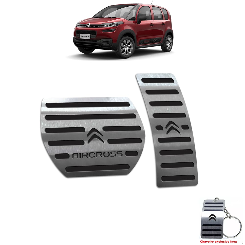 Pedaleira Automático Citroen Aircross 2017 A 2020 Preto