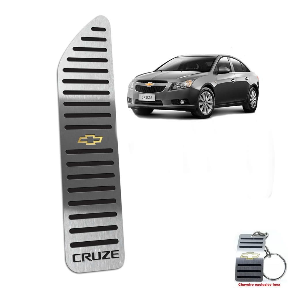 Descanso De Pé Em Aço Inox Chevrolet Cruze 2012 a 2016 Preto