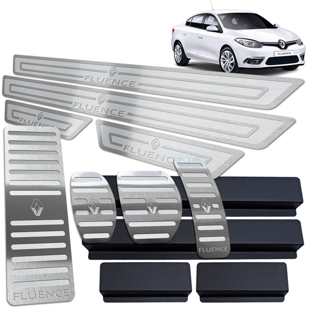 Soleira Pedaleira Descanso Fluence 2011/2019 Prata Manual AR