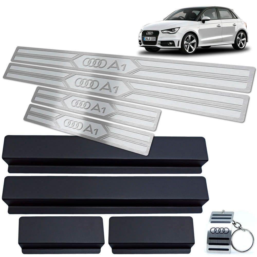 Soleiras Em Aço Inox Audi A1 2011 A 2018 Prata 4P Prata