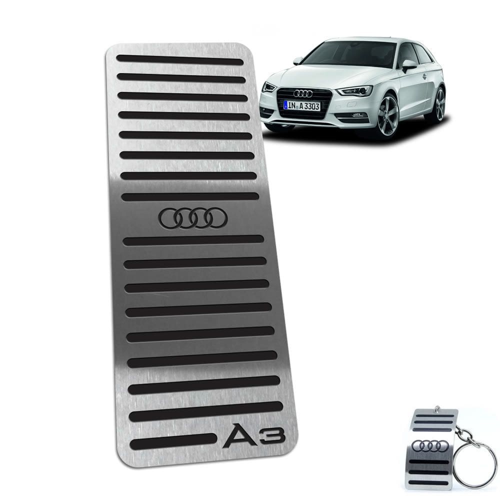 Descanso De Pé Em Aço Inox Audi A3 2014 Em diante Preto