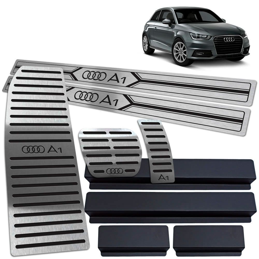 Soleira Pedaleira Auto Descanso Audi A1 2011 A 2018 Preto 2P