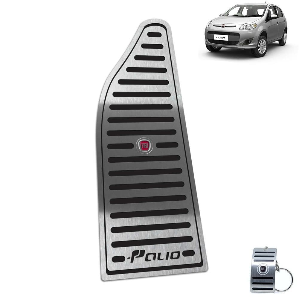 Descanso De Pé Em Aço Inox Fiat Palio 2012 A 2017 Preto