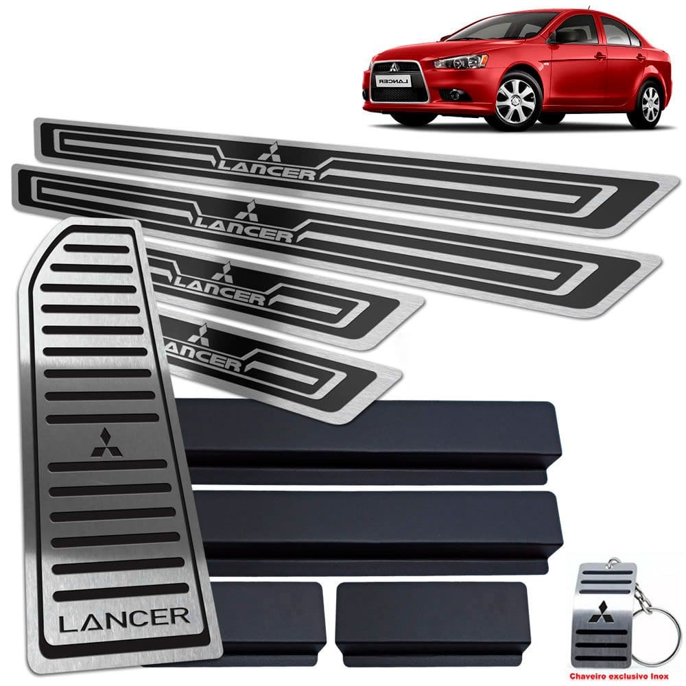 Soleira Com Descanso Lancer 2007/2019 Preto Alto Relevo