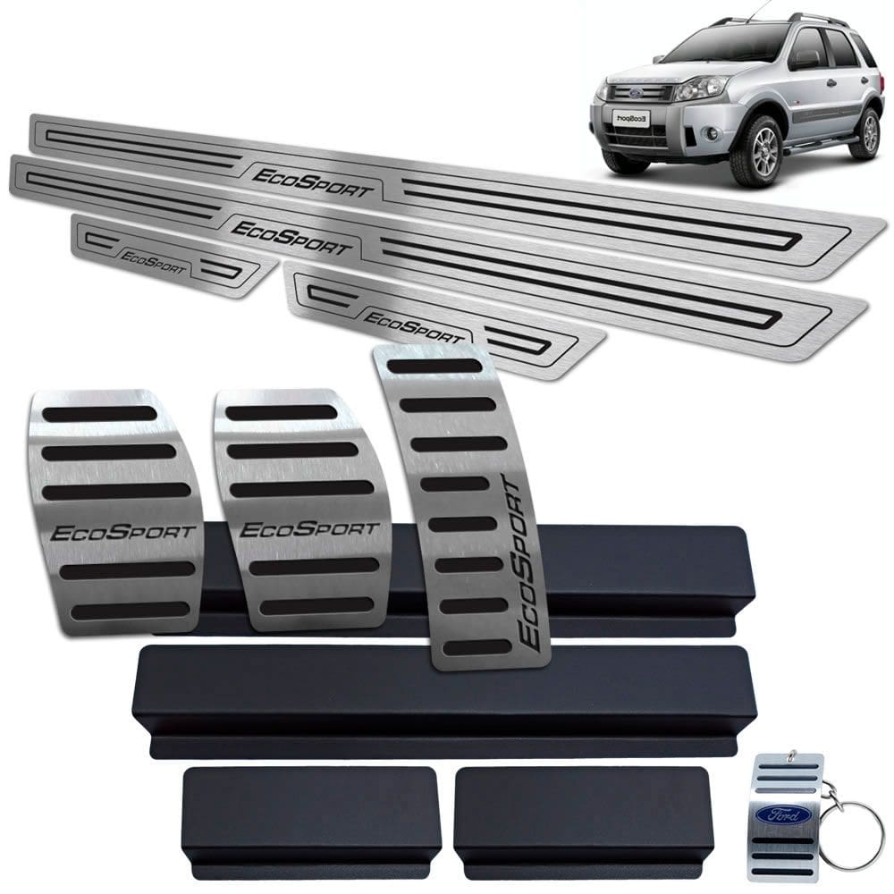 Soleira Pedaleira Manual Preto  Ford Ecosport 2003 A 2012