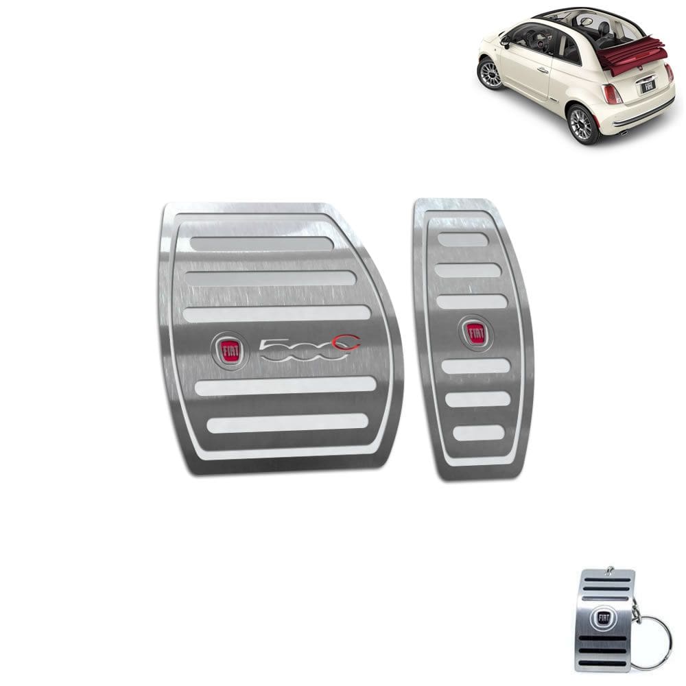 Pedaleira Automático Fiat 500 Cabrio 2012 A 2015 Prata