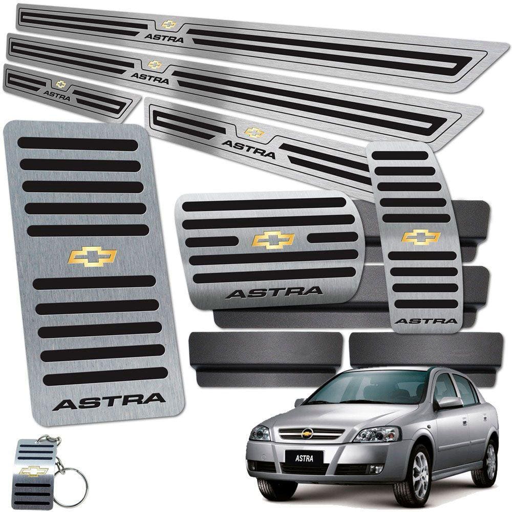 Descanso Soleira Pedaleira Automático Preto Astra 4 Portas