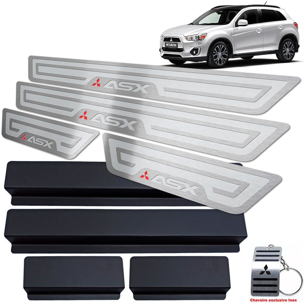 Soleiras Em Aço Inox Asx 2011/2017 Prata Alto Relevo