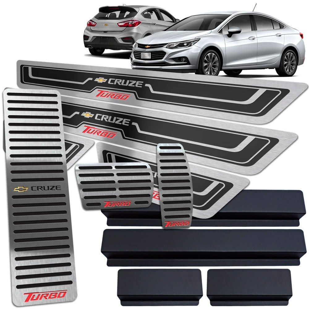 Descanso Pedaleira Soleira Cruze Turbo 2017 A 2020 Preto