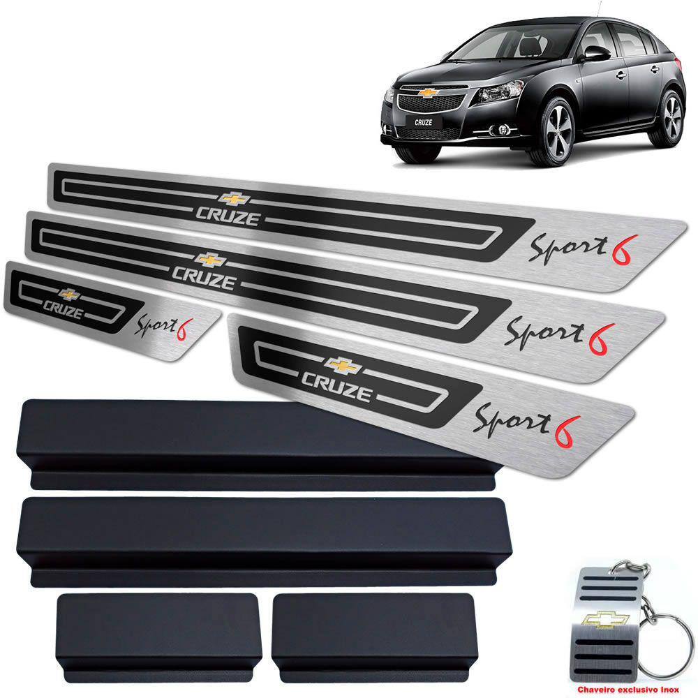 Soleira Chevrolet Cruze Sport6 2012 a 2016 Preto Alto Relevo