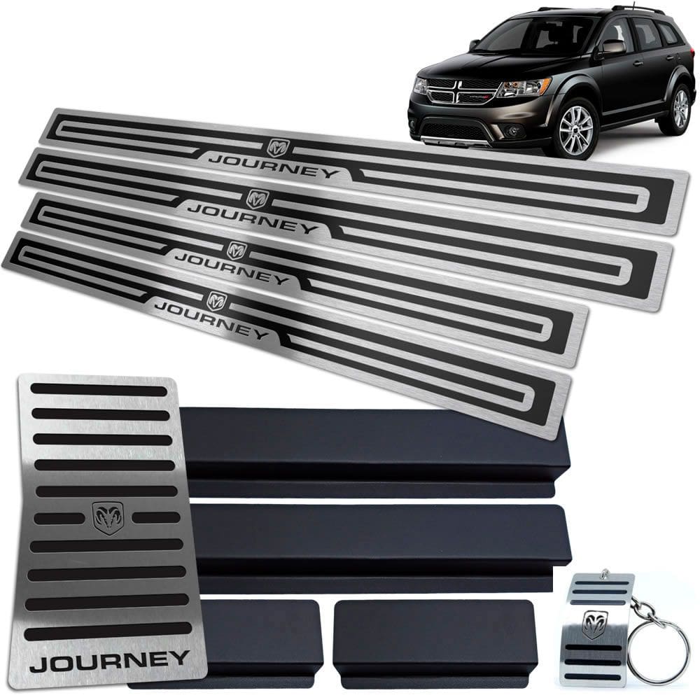 Descanso De Pé Soleira Journey 2009 A 2018 Preto Alto Relevo