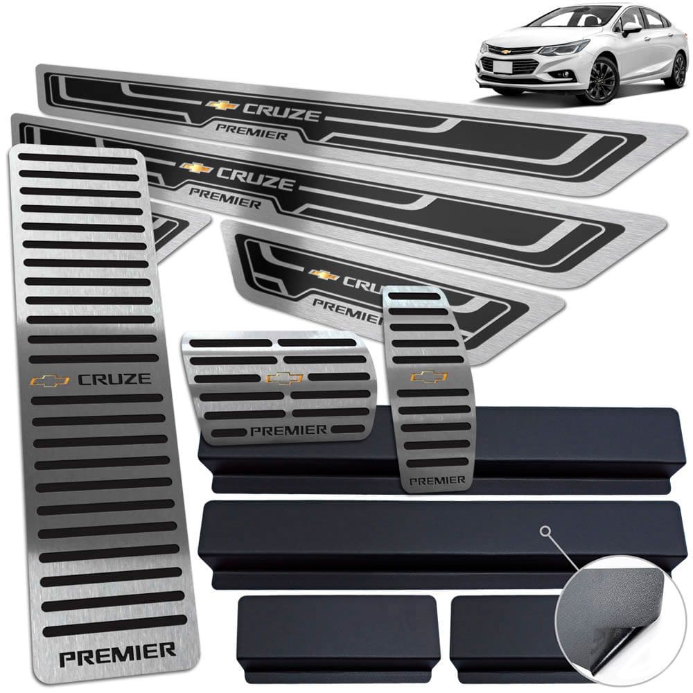 Descanso Soleira Pedaleira Preto Cruze Premier 2017 A 2020