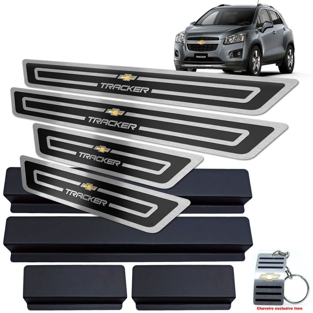Soleira Chevrolet Tracker 2014 A 2019 Preto Alto Relevo