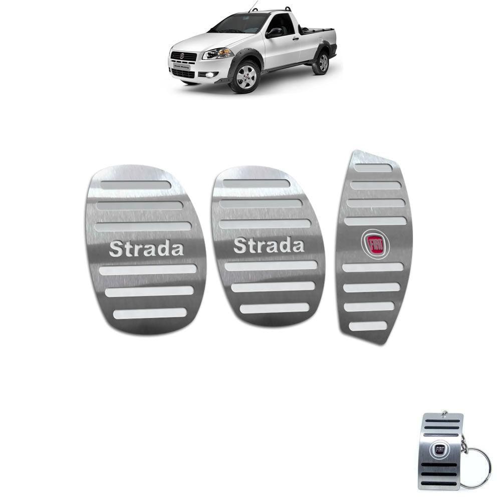 Pedaleira Manual Em Aço Inox Fiat Strada 2009 A 2020