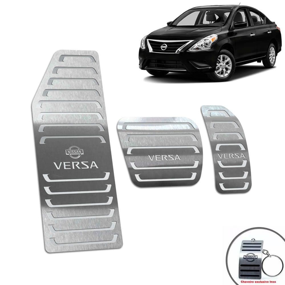 Pedaleira + Descanso Nissan Versa 2015/2020 Automático Prata