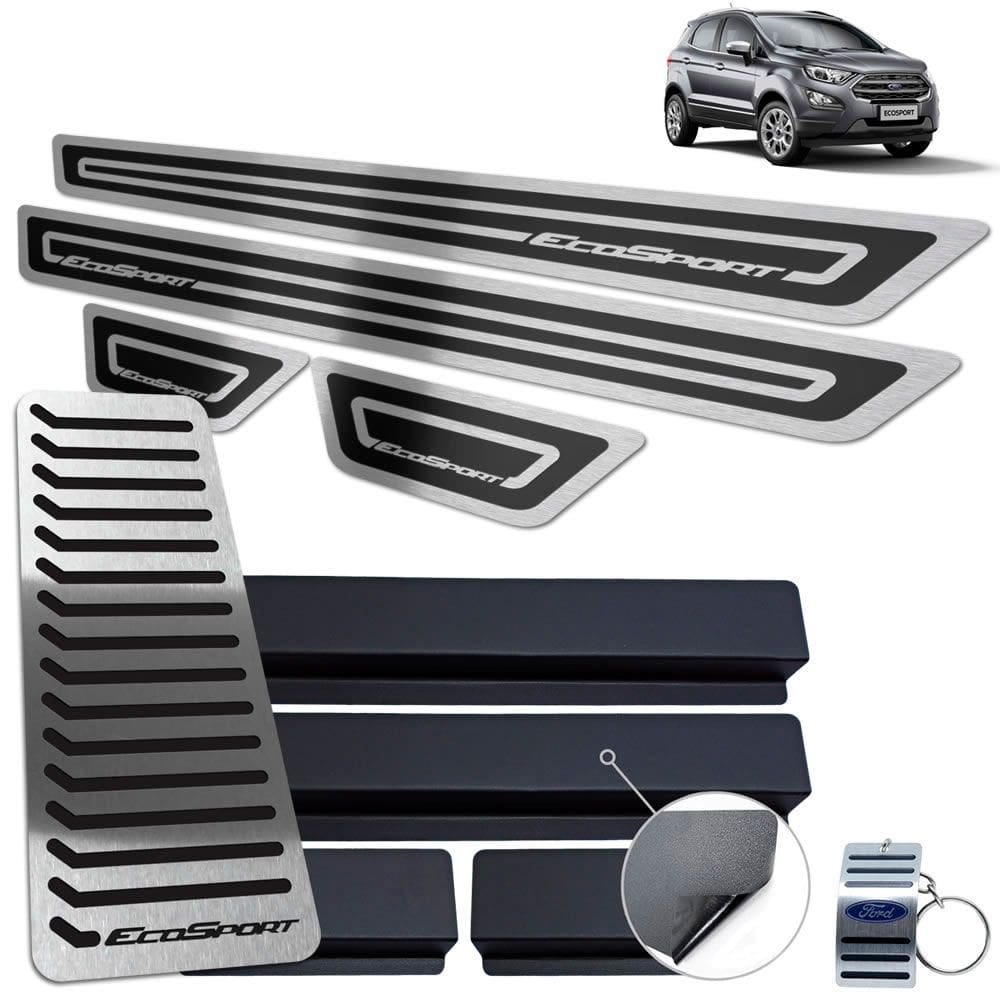 Soleira + Descanso Ecosport 2013 A 2020 Preto Alto Relevo