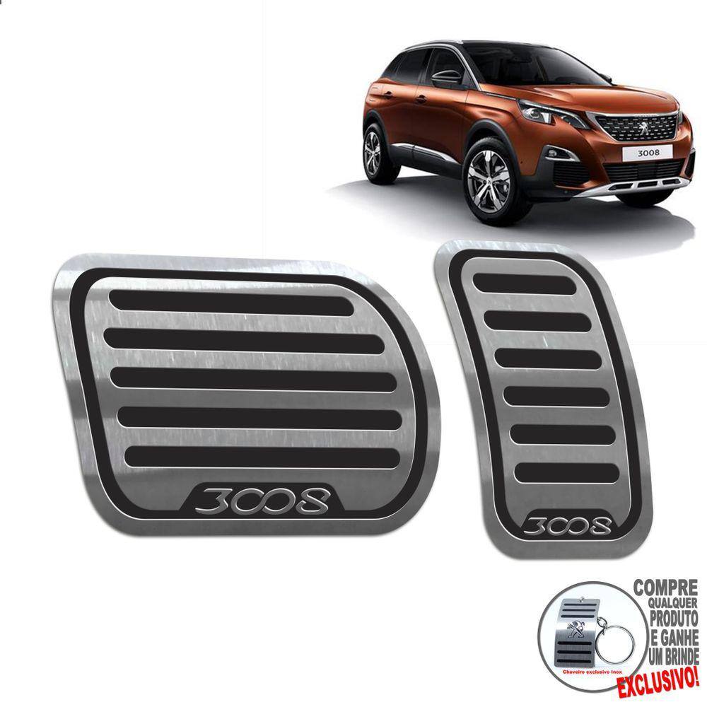 Pedaleiras Peugeot 3008 2017/2022 Automático Preto