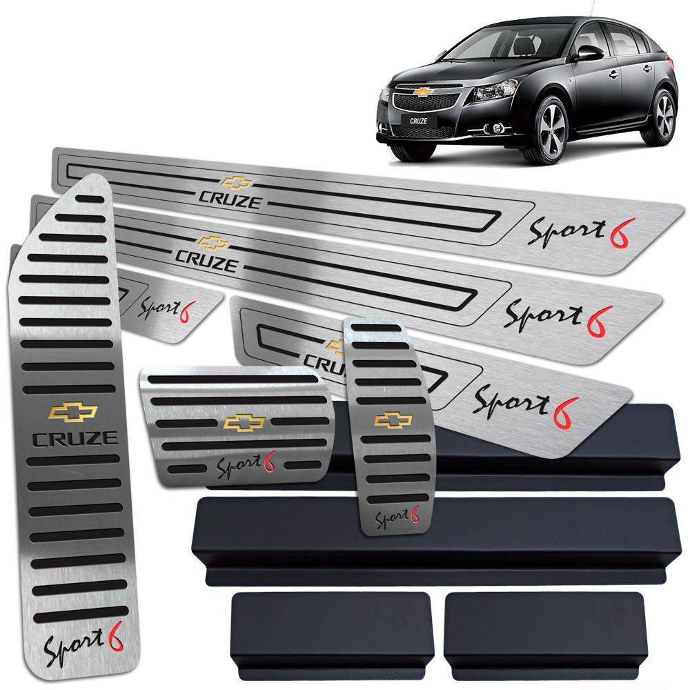 Descanso Soleira Pedaleira Preto Cruze Sport6 2012 A 2016