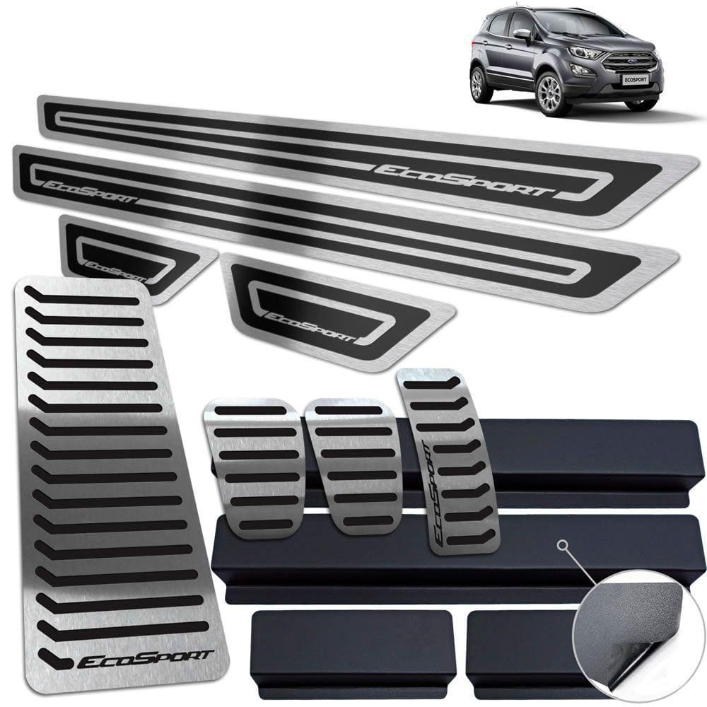 Soleira Pedaleira Manual Descanso Ecosport 2013 A 2020 Preto