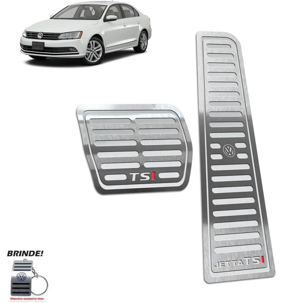 Pedaleira Automático Volkswagen Jetta Tsi Aço Inox Prata I