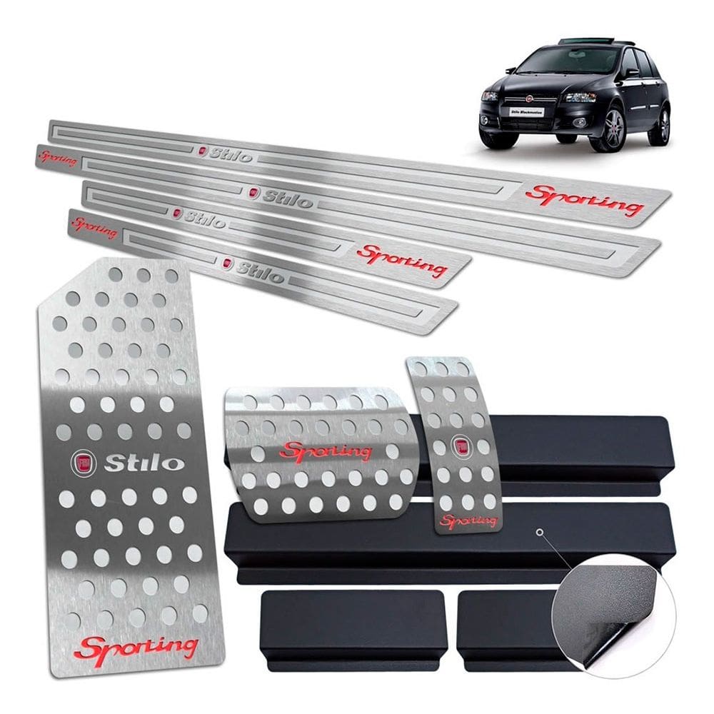 Kit Stilo Sporting 2007 A 2011 Automático Prata Alto Relevo