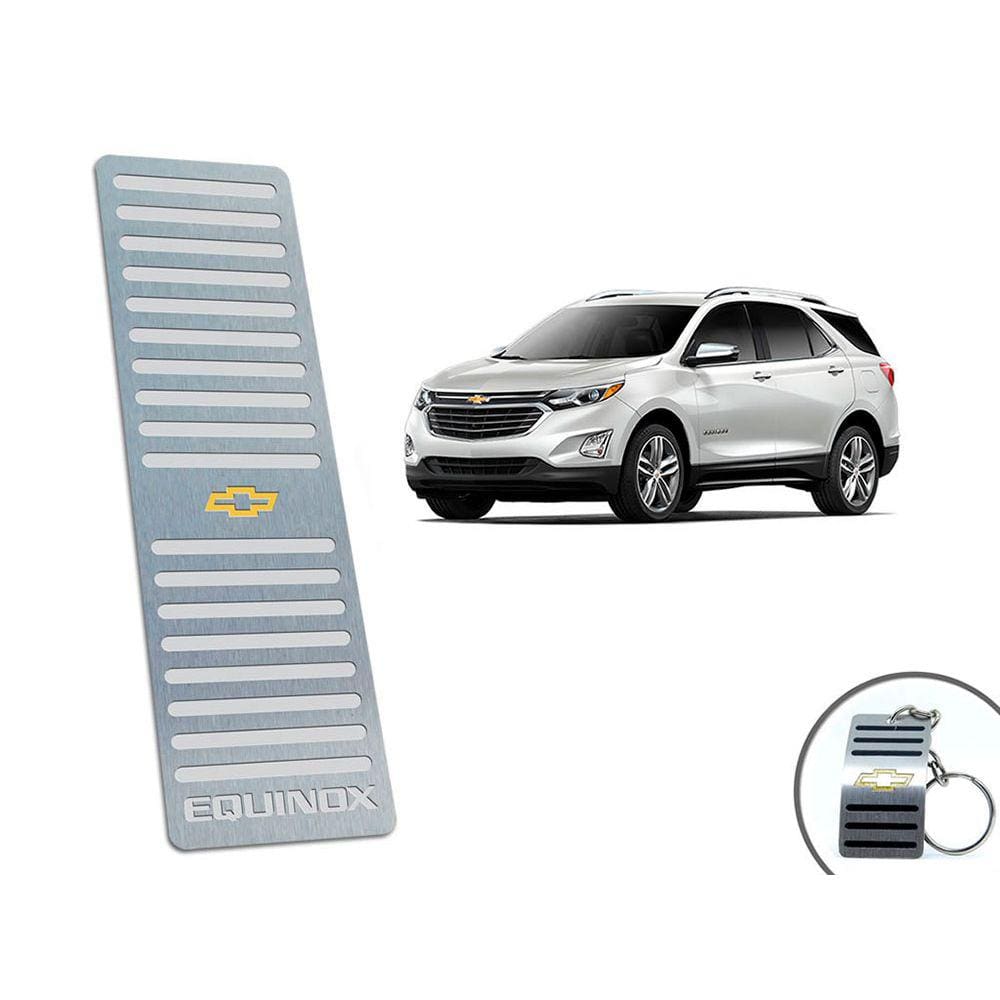 Descanso De Pé Chevrolet Equinox 2018 2019 Aço Inox Prata