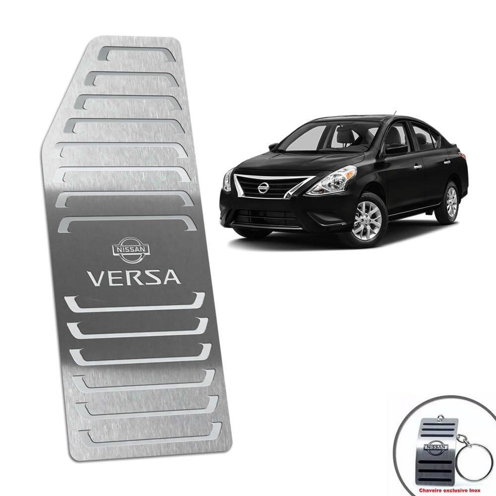 Descanso De Pé Aço Inox Nissan Versa 2015/2020 Prata