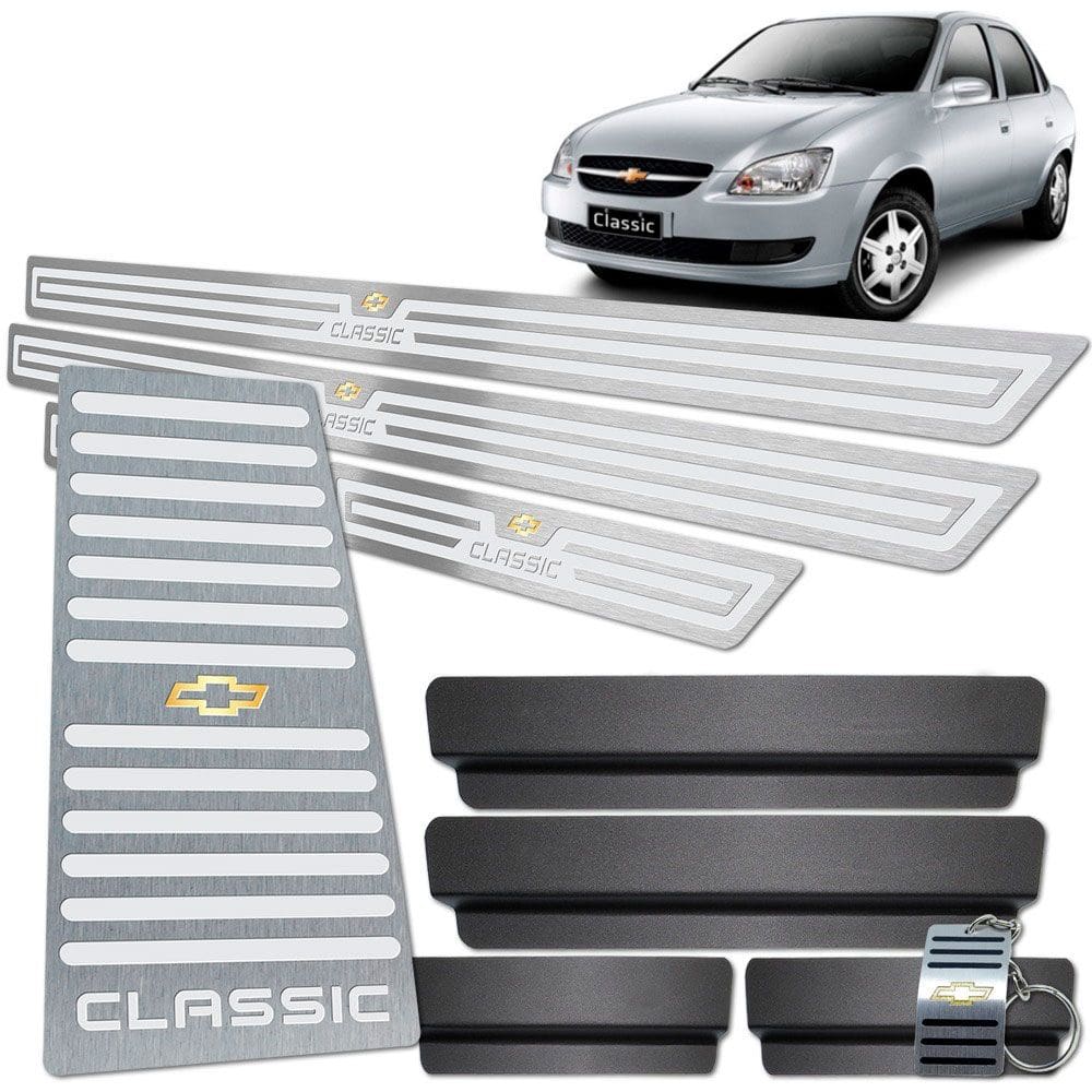 Soleira Com Descanso Aço Inox Classic 2005 A 2016 Prata