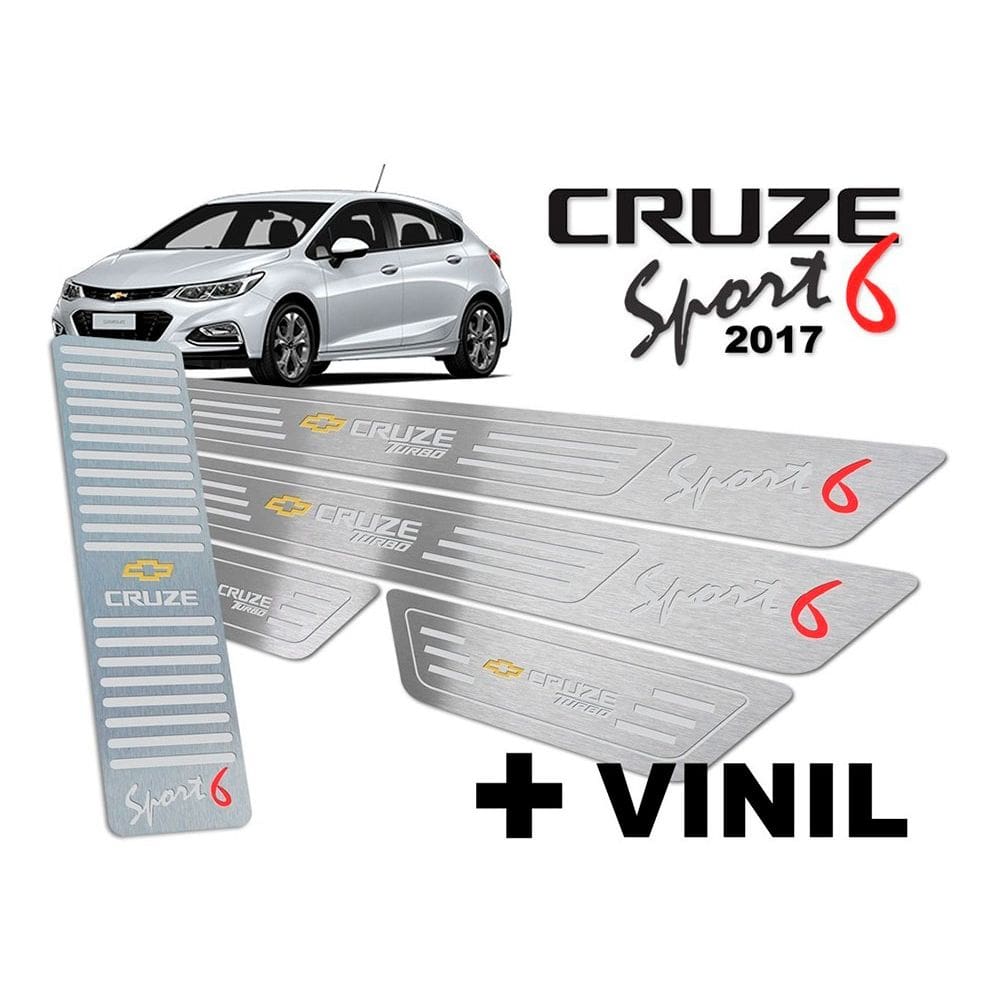 Descanso Soleira Cruze Sport6 2017 A 2020 Prata Baixo Relevo