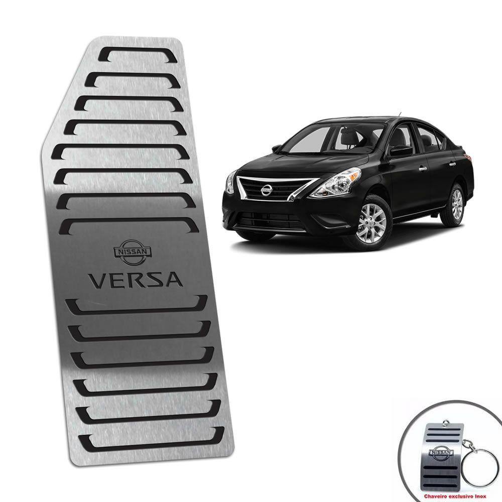 Descanso De Pé Aço Inox Nissan Versa 2015/2020 Preto
