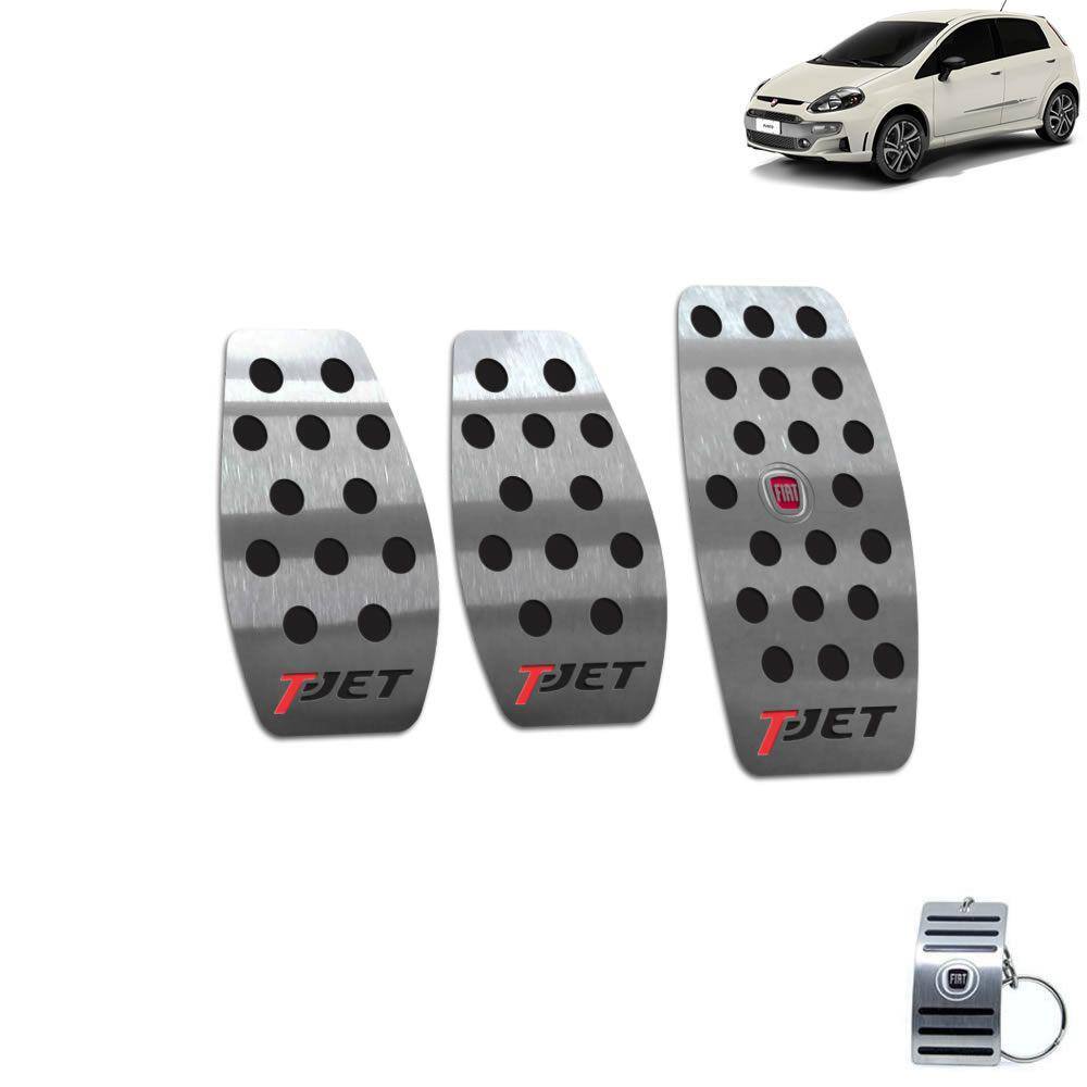Pedaleira Manual Fiat Punto T-Jet 2013 A 2017 Aço Inox Preto