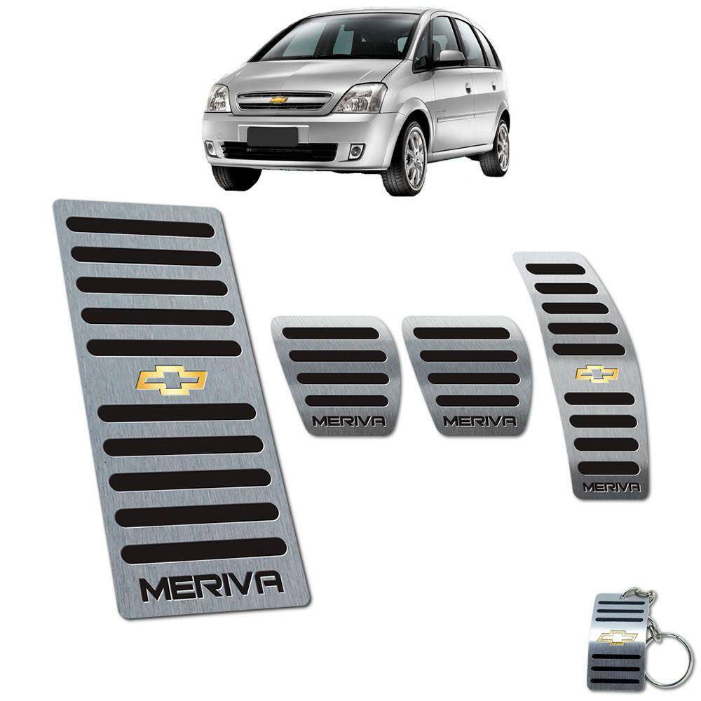 Pedaleira Manual Descanso Meriva Todos Os Modelos Preto