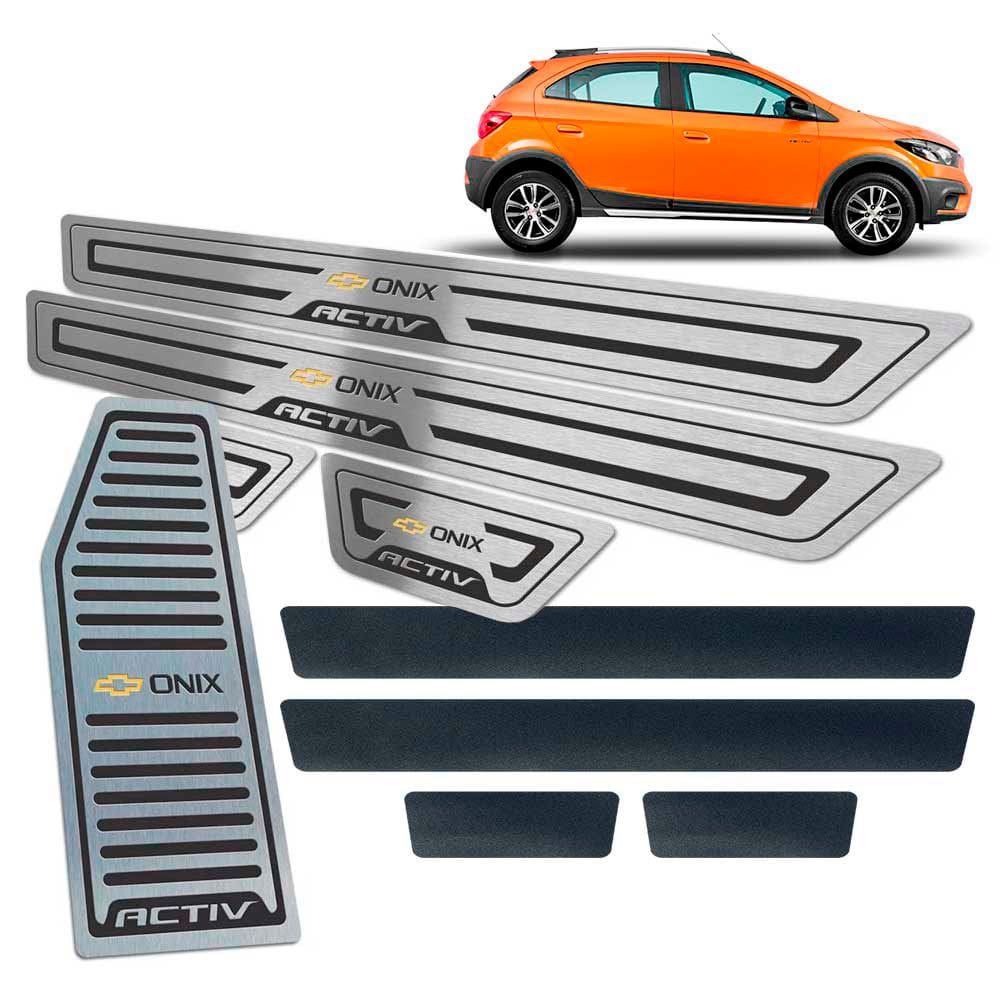 Soleiras Com Vinil + Descanso Onix Activ 2017/2019 Preto