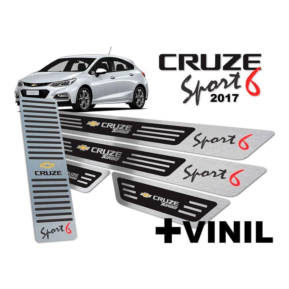 Descanso Soleira Cruze Sport6 2017 A 2020 Preto Alto Relevo