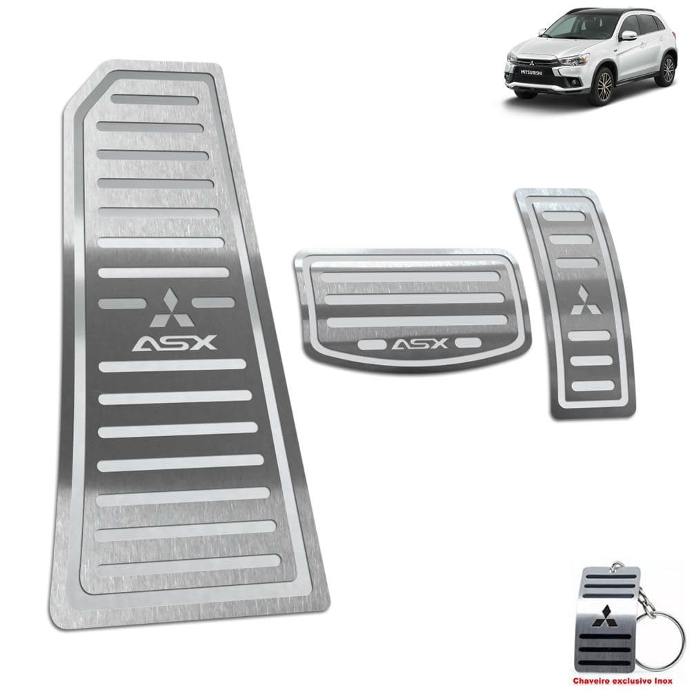 Pedaleiras + Descanso De Pé Em Inox Asx 2018/2020 Prata