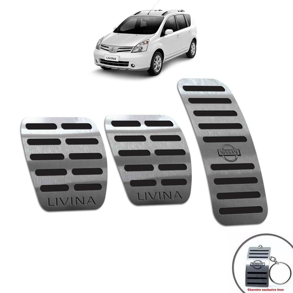 Pedaleiras Nissan Livina 2010/2014 Manual Preto