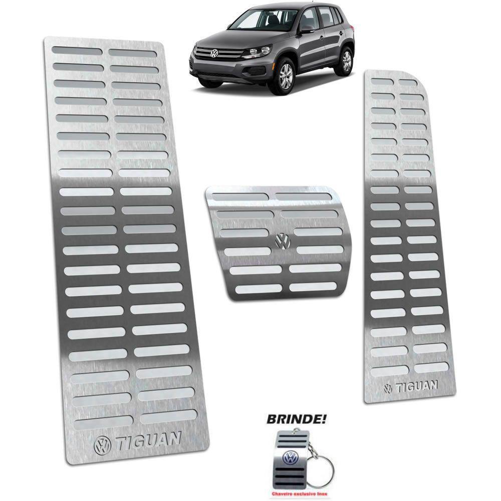 Pedaleiras Com Descanso Tiguan 2012 A 2017 Automático Prata